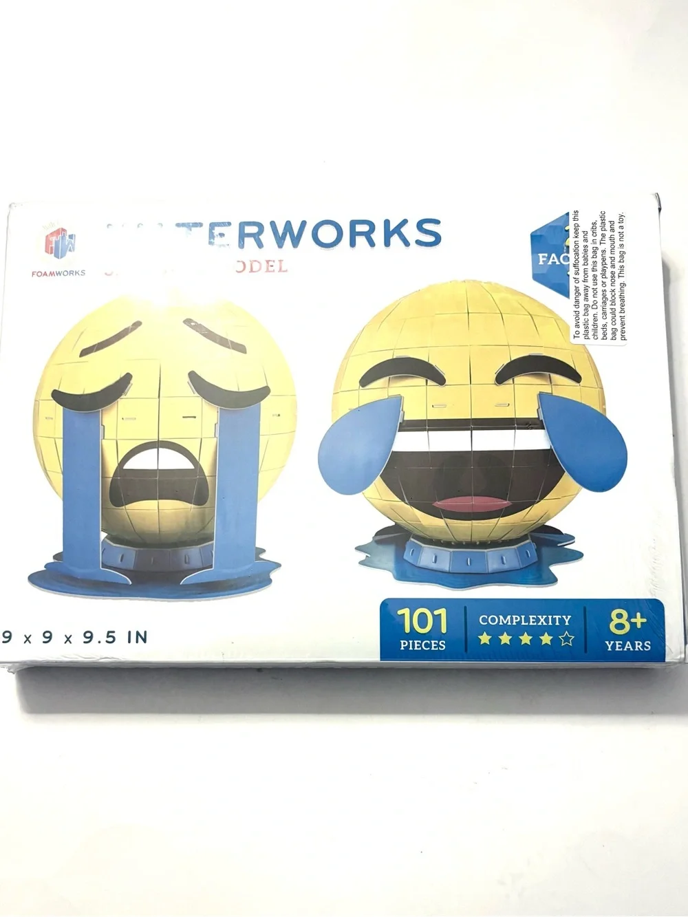 NWT WATERWORKS Emoji Model 3D Foam, Waterworks And Tears Of Joy 2 In 1 -101 PC.
